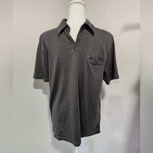 Banana Republic 100% Cotton Dark Gray Collared Polo Shirt for Men Size Medium